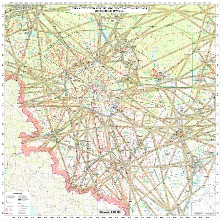 Карта структура воздушного пространства рф