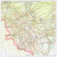 Карта структуры воздушного пространства Московского регионального центра ЕС ОрВД (Воздушные трассы)